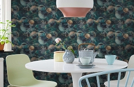 Обои 10841-03 фото в интерьере кухни превью