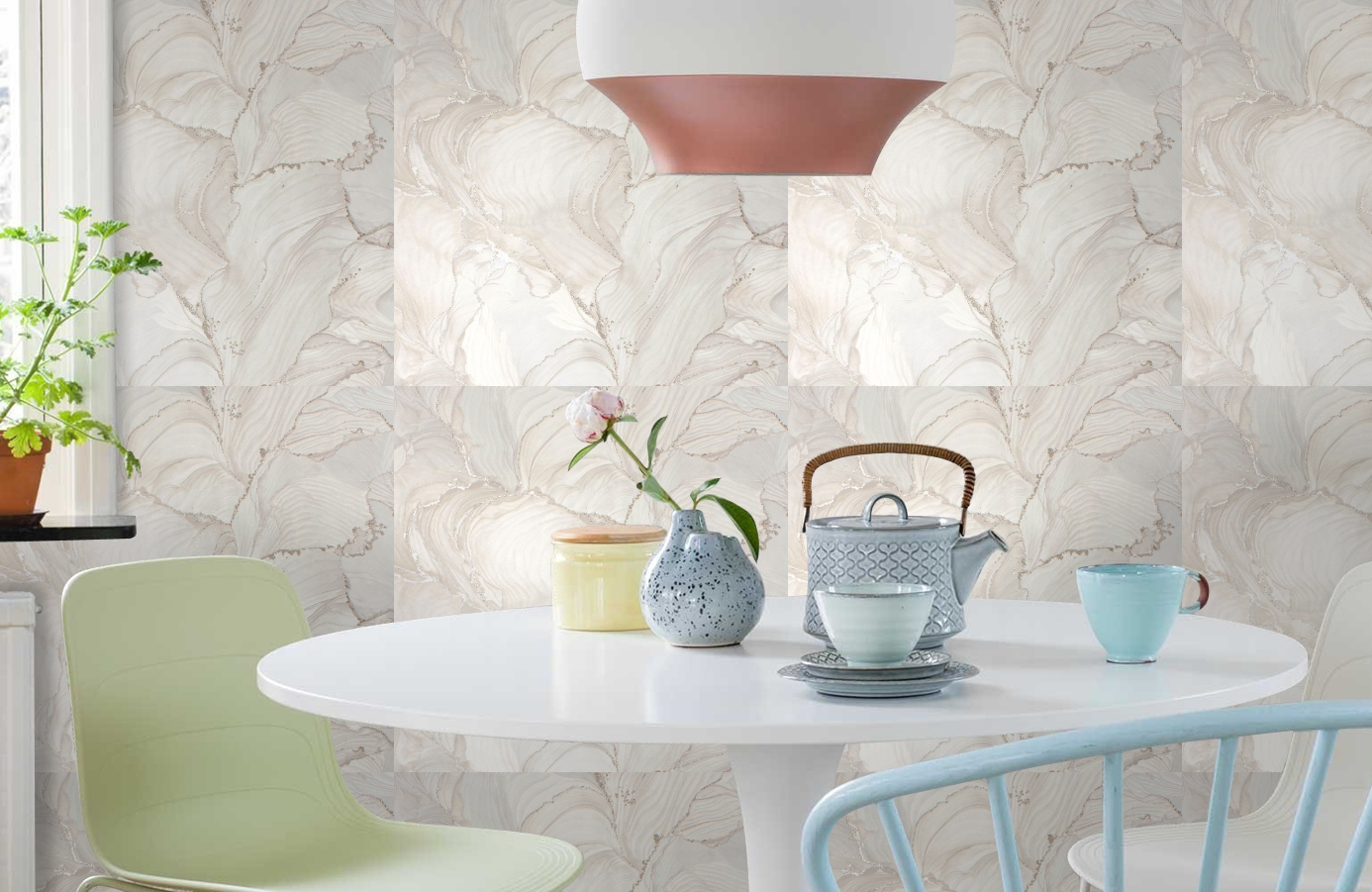 Обои 285911 фото в интерьере кухни