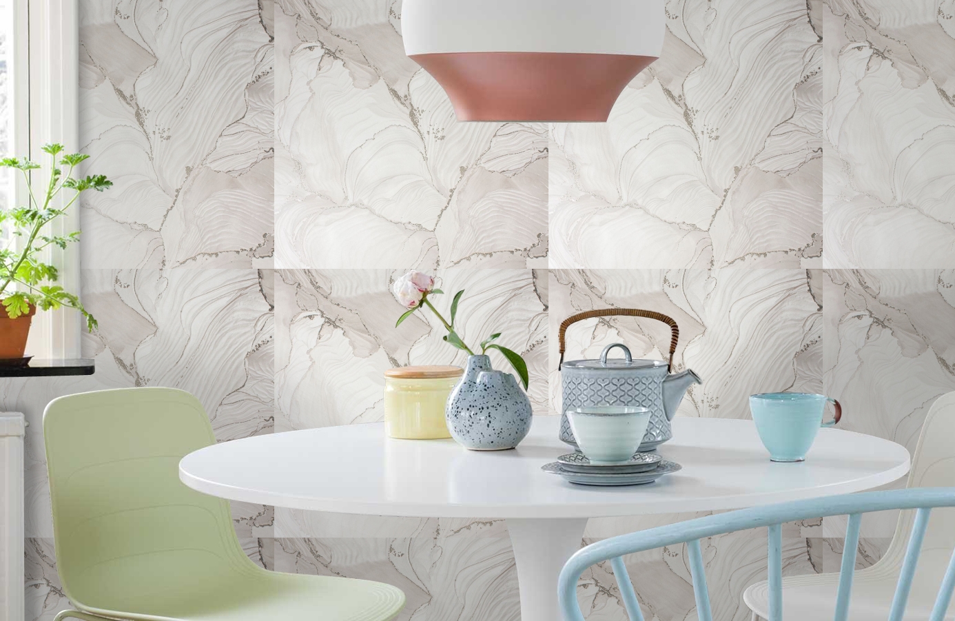 Обои 285914 фото в интерьере кухни