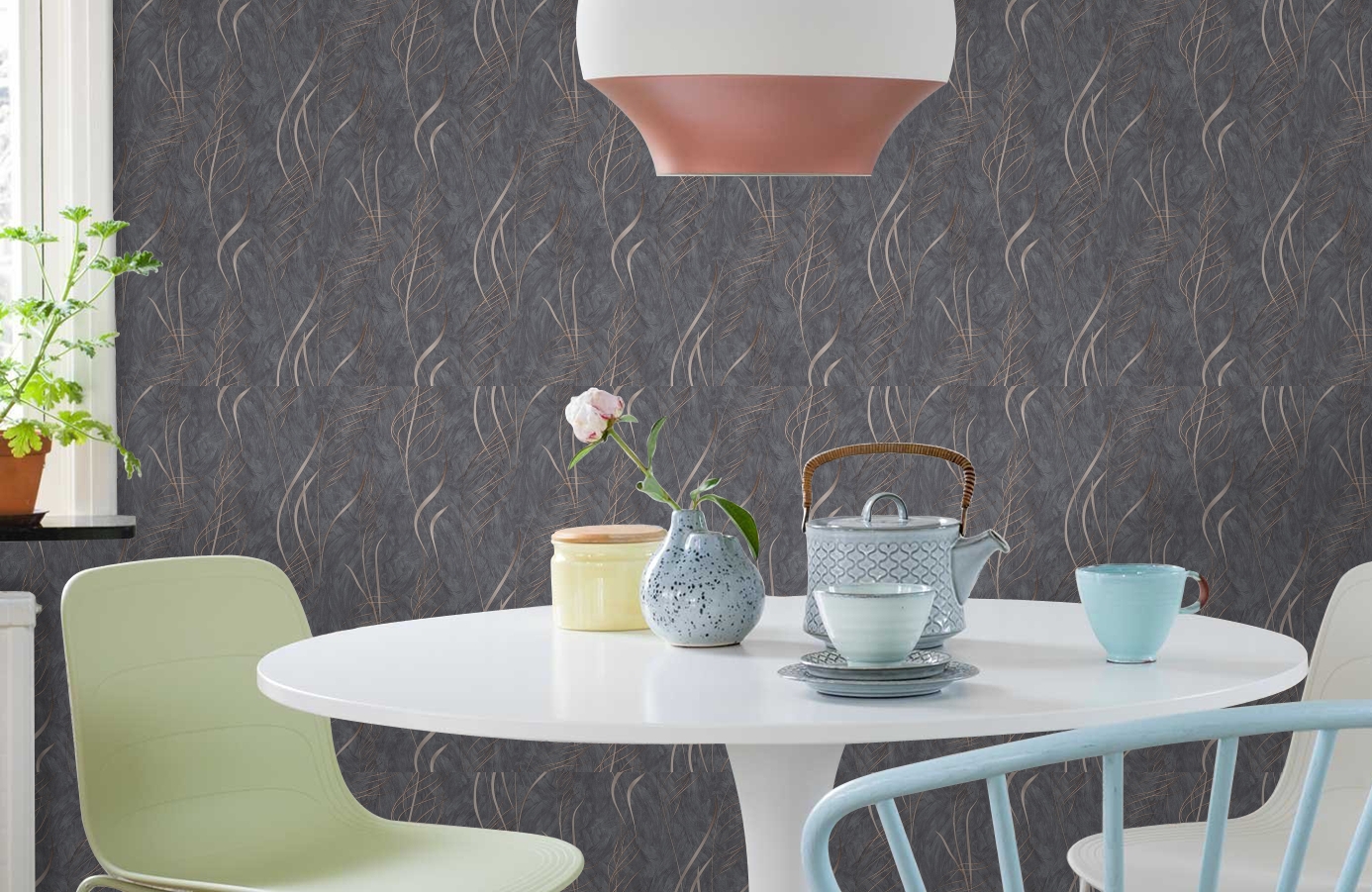 Обои 286099 фото в интерьере кухни