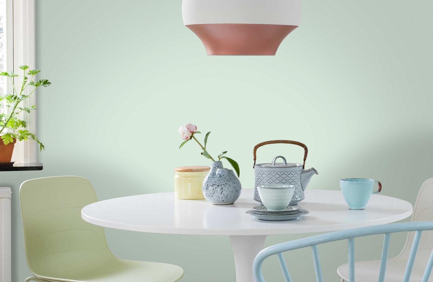 Обои 7555-77 фото в интерьере кухни