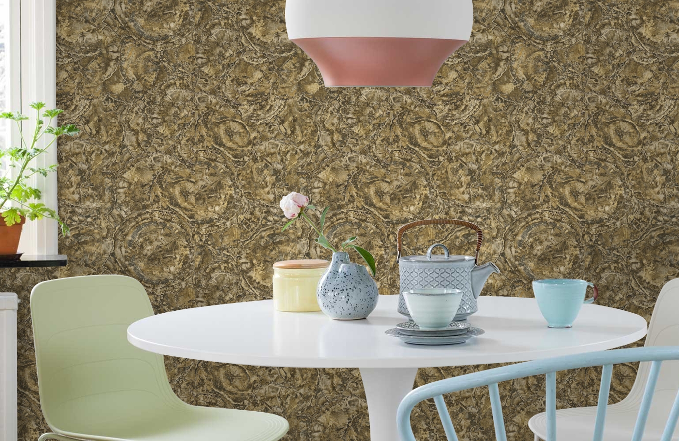 Обои 85615 фото в интерьере кухни