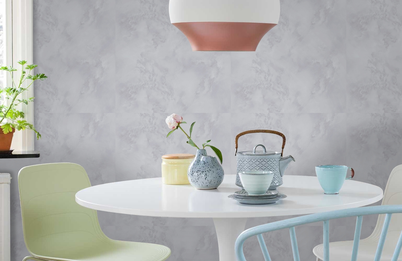 Обои 287178 фото в интерьере кухни