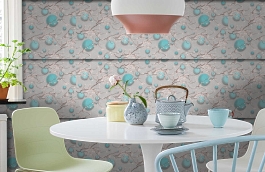 Обои 4330-3 фото в интерьере кухни превью