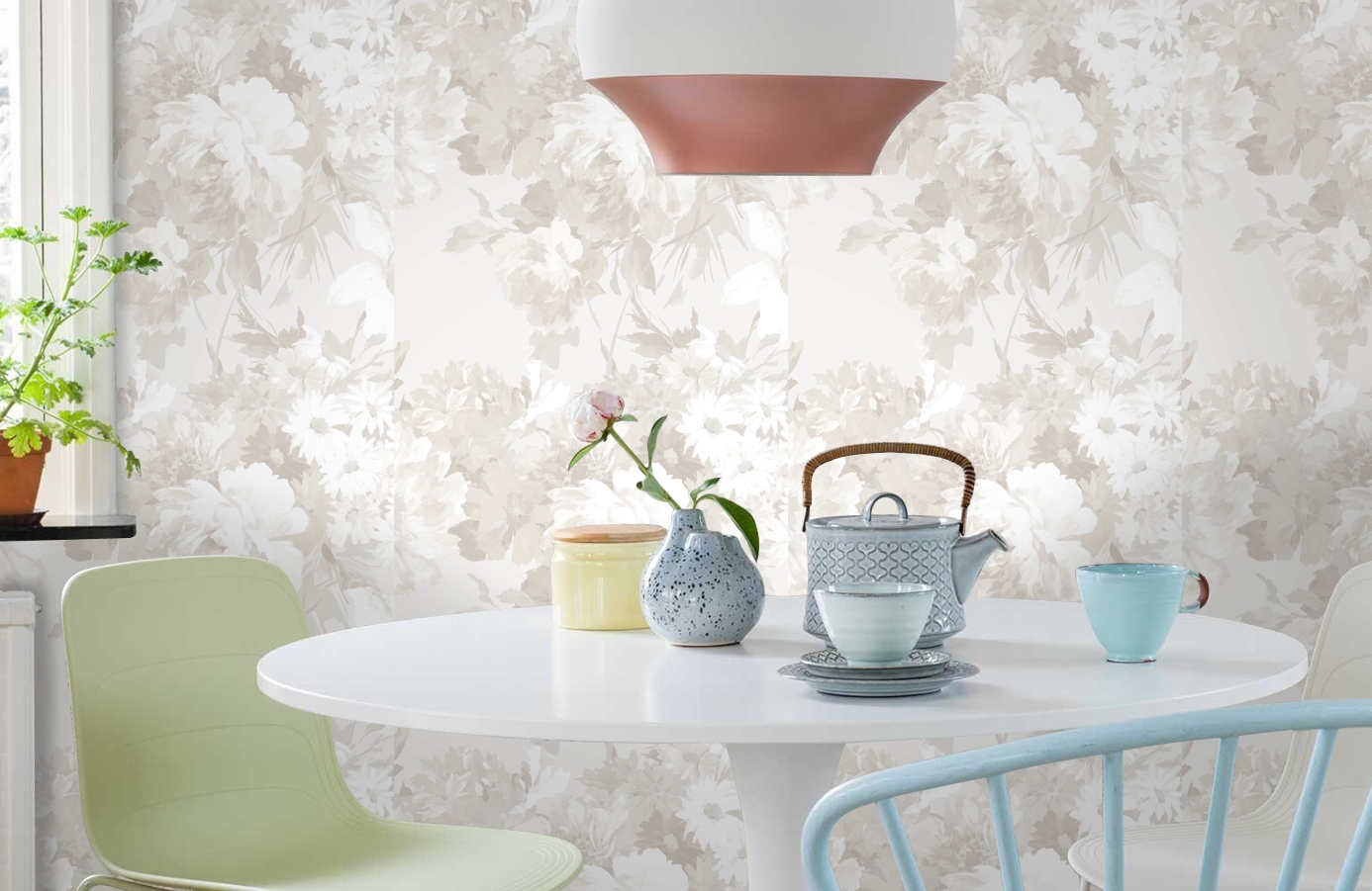 Обои 287111 фото в интерьере кухни