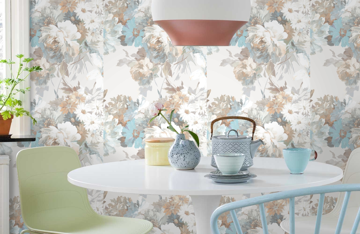 Обои 287116 фото в интерьере кухни