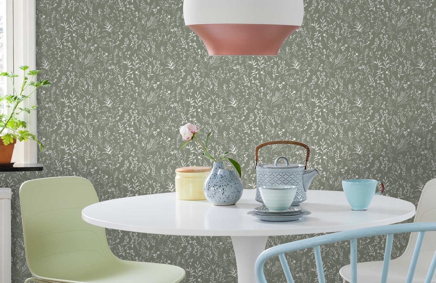 Обои 287913 фото в интерьере кухни