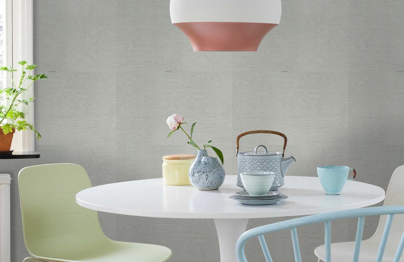 Обои 30064DG фото в интерьере кухни