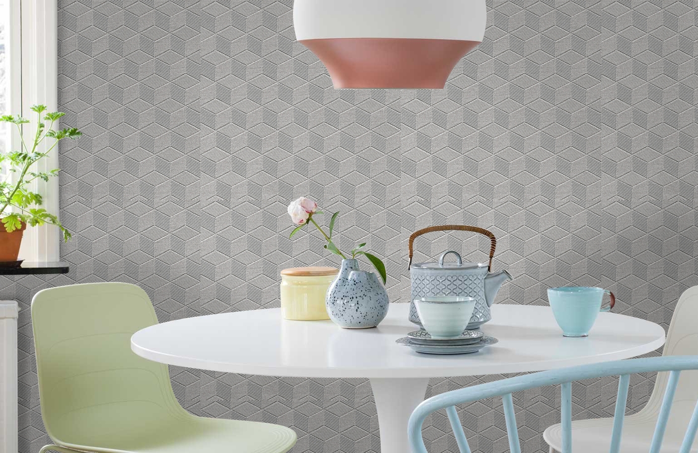 Обои R54322-10 фото в интерьере кухни