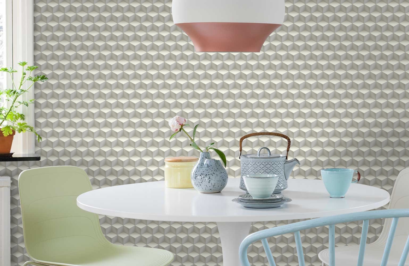 Обои R54327-2 фото в интерьере кухни