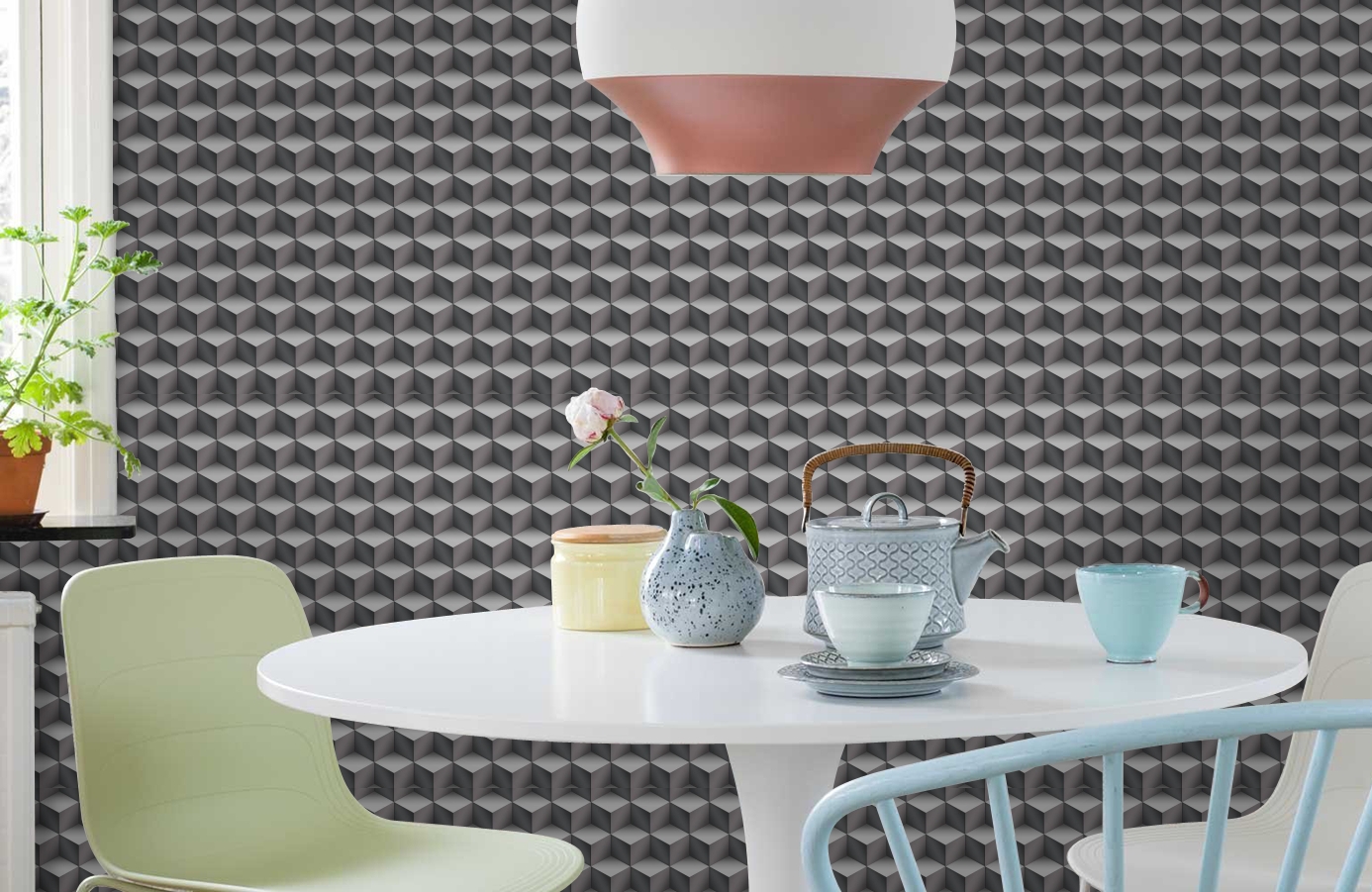 Обои R54327-4 фото в интерьере кухни