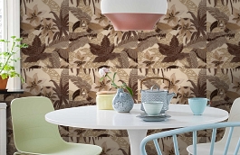 Обои RWT1801-3 фото в интерьере кухни превью