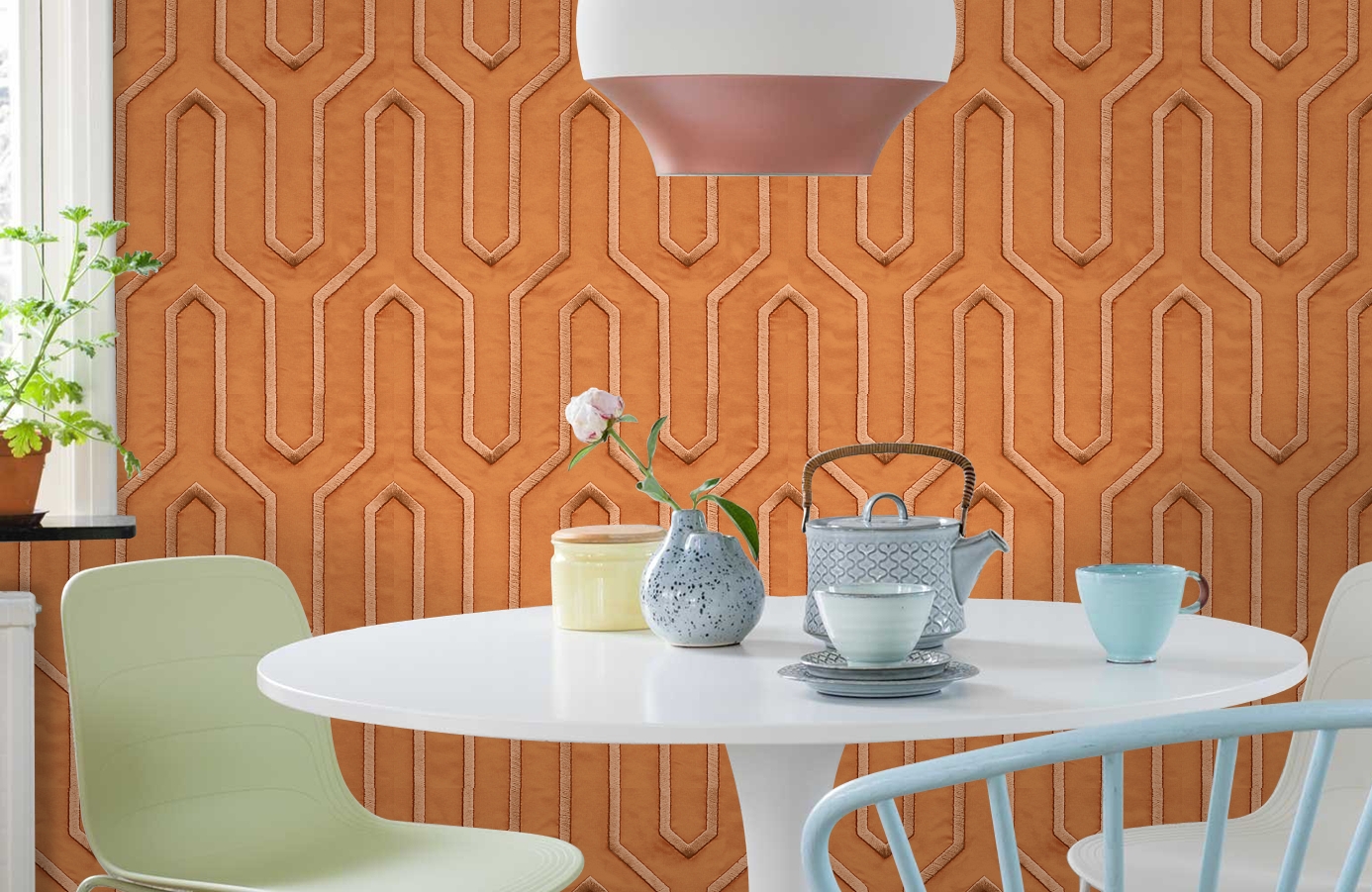 Обои RWT1804-5 фото в интерьере кухни