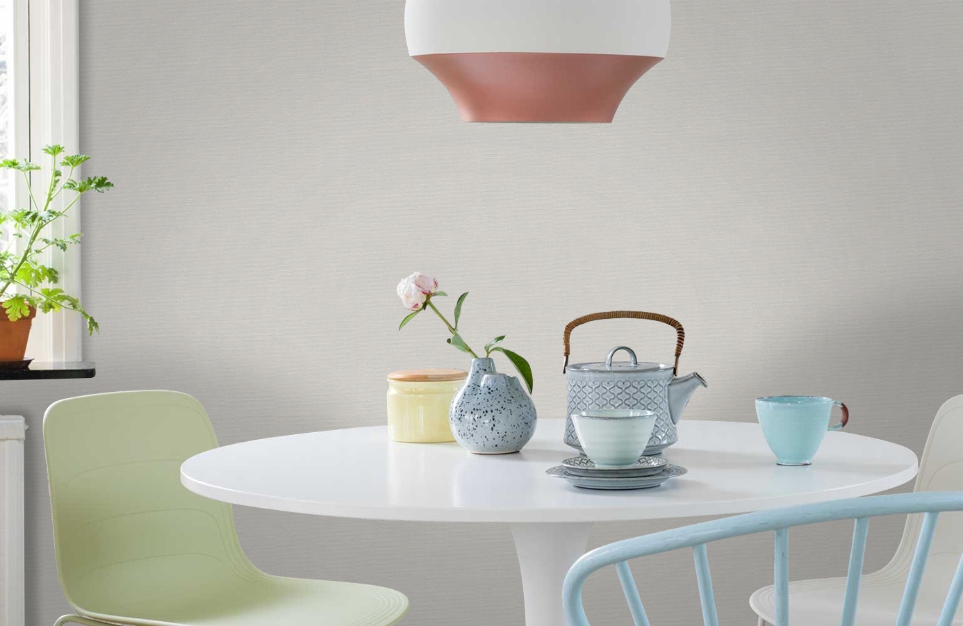 Обои 3214-6 фото в интерьере кухни