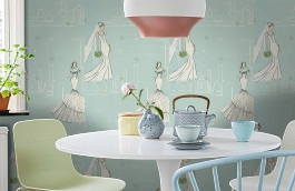 Обои 3511-3 фото в интерьере кухни превью