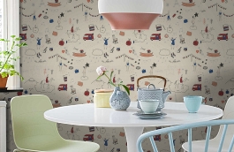 Обои 3514-1 фото в интерьере кухни превью