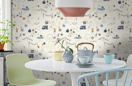 Обои 3514-4 фото в интерьере кухни превью