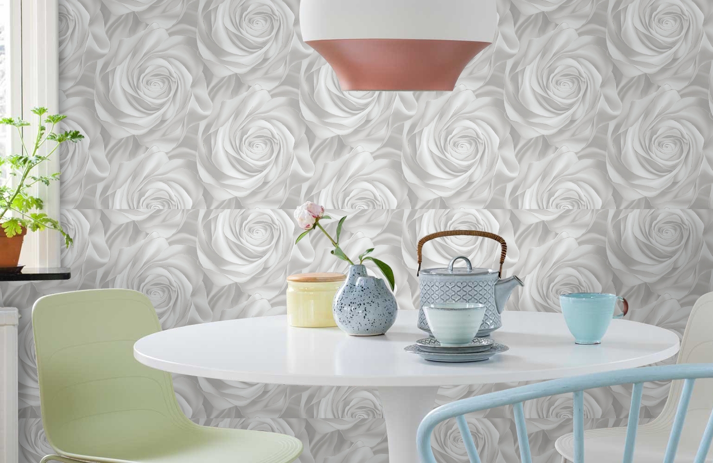 Обои 589293 фото в интерьере кухни