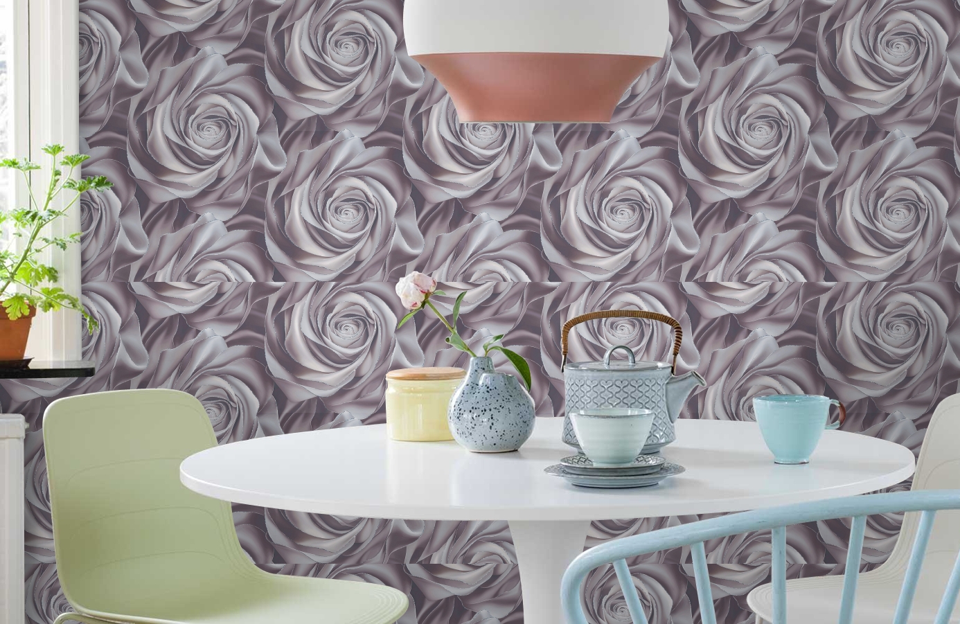 Обои 589297 фото в интерьере кухни