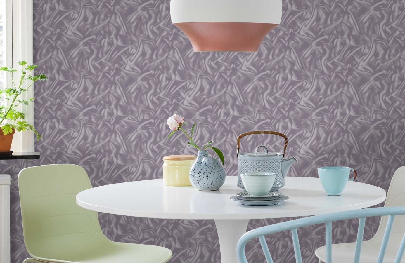 Обои 589309 фото в интерьере кухни