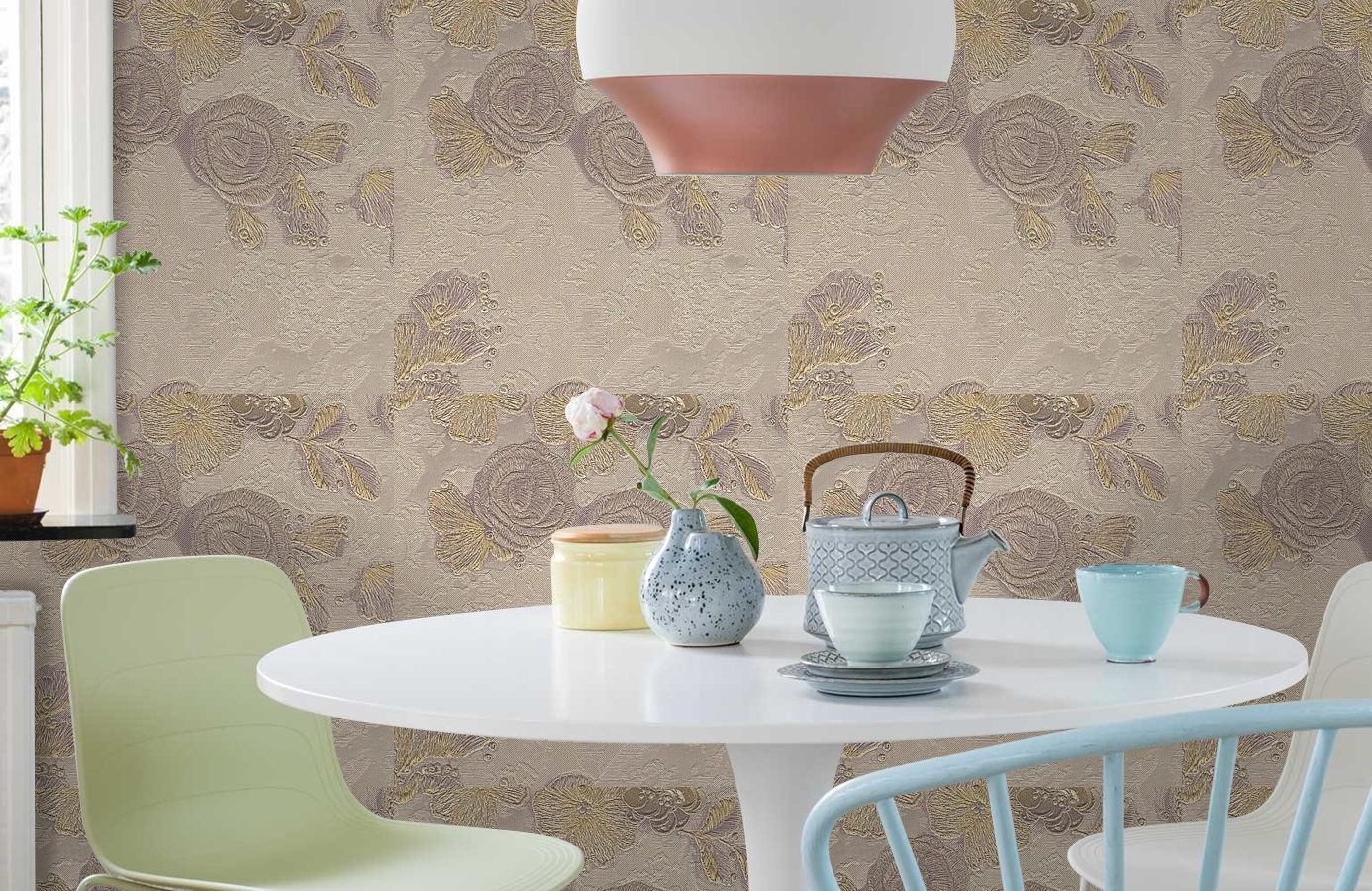 Обои 81532 фото в интерьере кухни