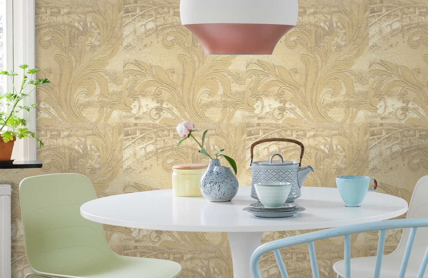 Обои 81580 фото в интерьере кухни