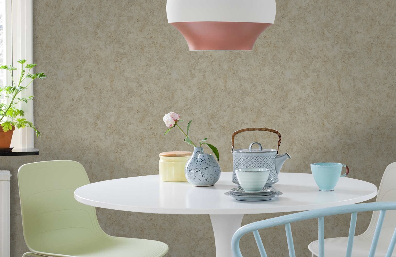 Обои M13030 фото в интерьере кухни