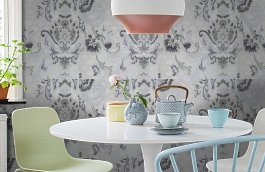 Обои AZZ-10D фото в интерьере кухни превью