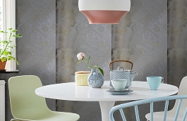 Обои AZZ-30 фото в интерьере кухни превью