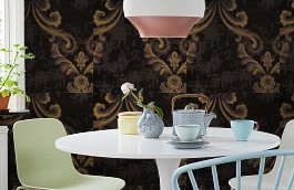 Обои 63F фото в интерьере кухни превью