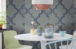 Обои 9600B1 фото в интерьере кухни превью