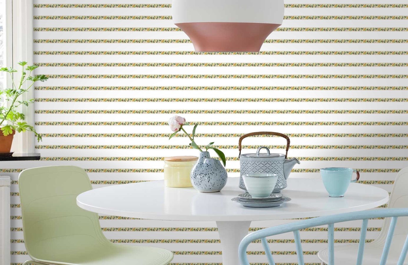 Обои 30306-3 фото в интерьере кухни