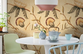 Обои Adamseden-Buttermilk-Wpcw фото в интерьере кухни превью