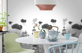 Обои 6273 фото в интерьере кухни превью