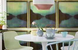 Обои 8132 фото в интерьере кухни превью