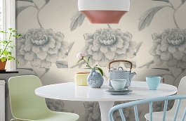 Обои Jasperpeony-Aqua-Wpcw1790 фото в интерьере кухни превью