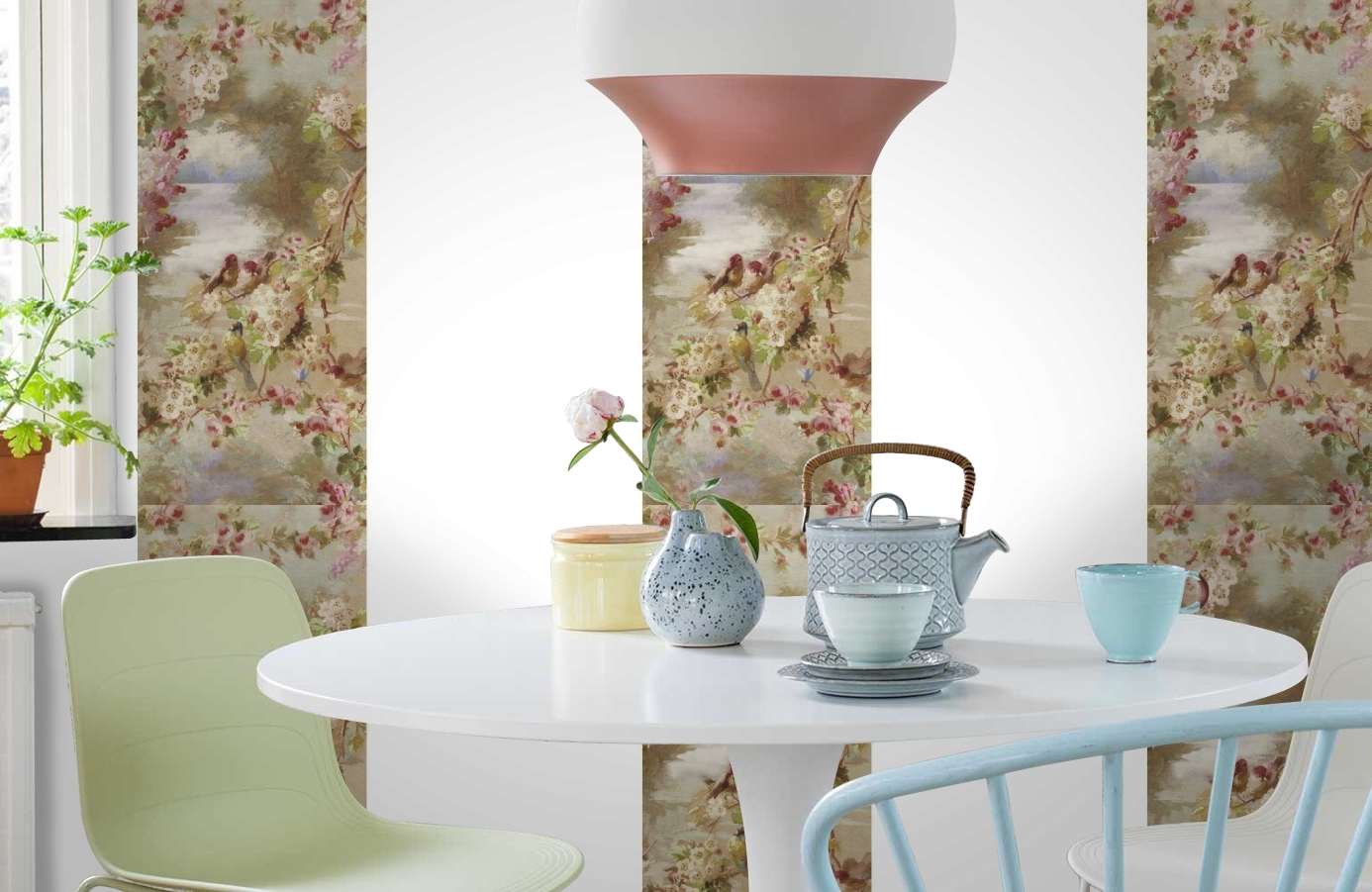 Обои 17796 фото в интерьере кухни