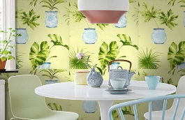 Обои F91153 фото в интерьере кухни превью