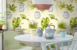 Обои F91156 фото в интерьере кухни превью