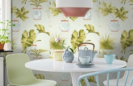 Обои F91157 фото в интерьере кухни превью