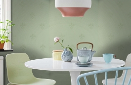 Обои SF1018 фото в интерьере кухни превью