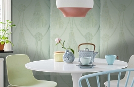 Обои SF1076 фото в интерьере кухни превью