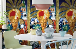 Обои 1444 ev5 803 фото в интерьере кухни превью