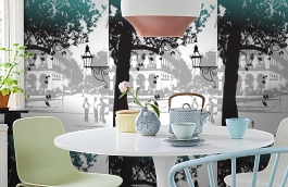 Обои 1513 ev5 203 фото в интерьере кухни превью