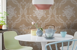 Обои KT9838 фото в интерьере кухни превью