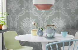 Обои KT9848 фото в интерьере кухни превью