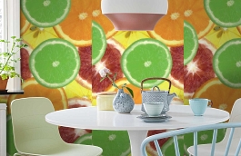 Обои 891355 фото в интерьере кухни превью