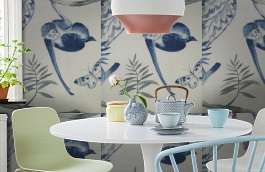 Обои F75.0004.A05 TOILE.39467 фото в интерьере кухни превью