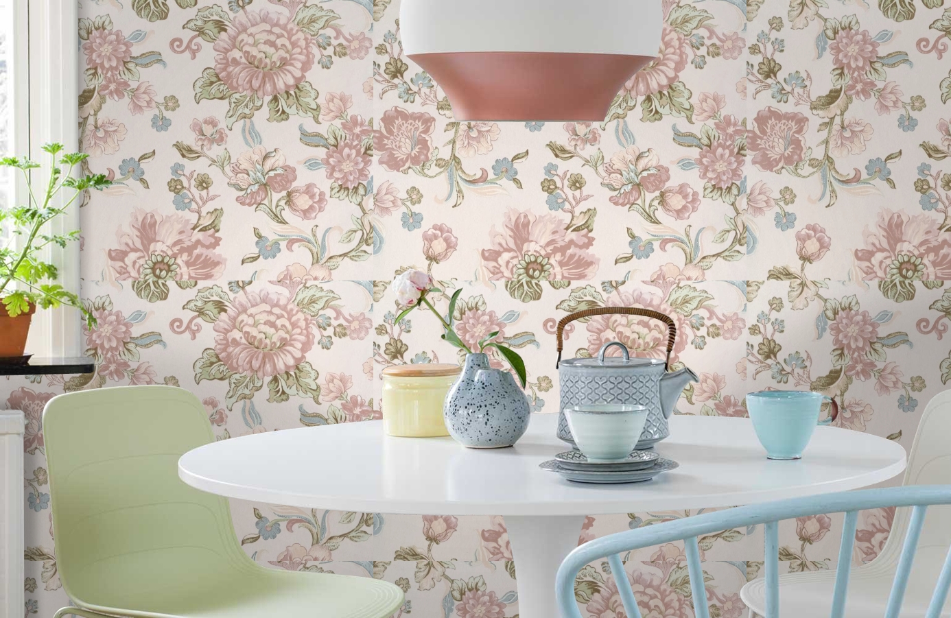 Обои 220460 фото в интерьере кухни