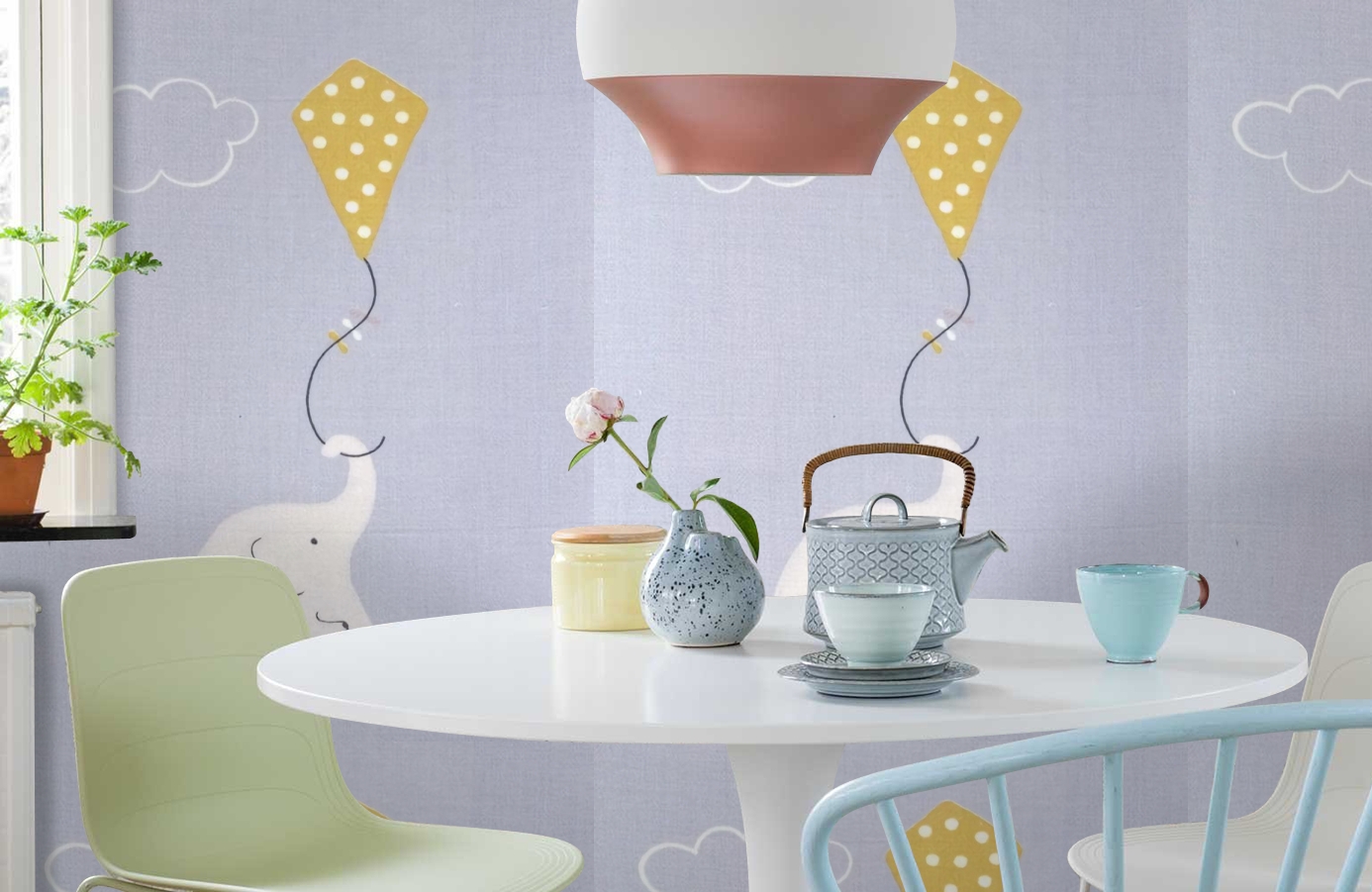 Обои MLW29986214 фото в интерьере кухни